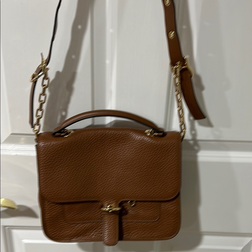 Michael Kors Brown Leather Shoulder Bag with Handle